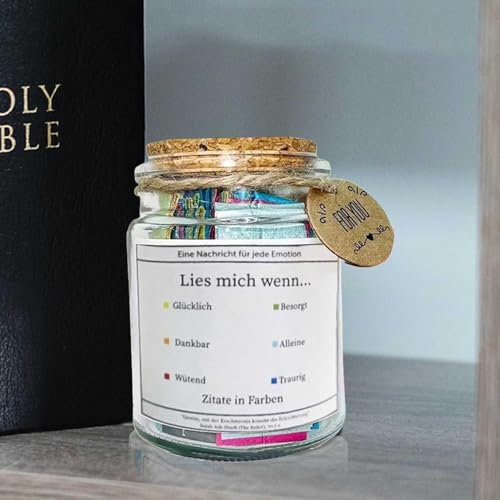 Bibelglas Deutsch, Bibelverse Im Glas Deutsch, Bible Verse Jar: Lies Mich Vor, Inspirierendes Bibelvers Glas Lies Mich, Wenn Glas, Bibelglas Für Weihnachten, Ostern