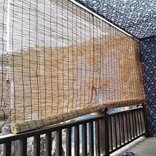 Pare-soleil enroulable en bambou pour pergola extérieure, léger, facile à installer et à enlever, taille personnalisable pour l'intimité du jardin