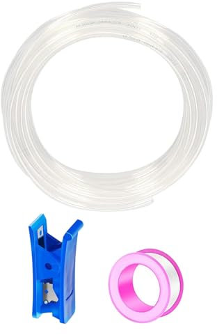 HAXIHA Pneumatik Schlauch Klar 6mm OD 4mm ID Polyurethan PU Luftschlauch Rohr Rohrsatz, Druckluftschlauch,12 Meter 39.4ft PU Schlauch ist Geeignet für Pneumatische Geräte und Luftkompressor