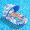 Poolfloß mit Baldachin, aufblasbar, extra groß, Poolstuhl, Lounge-Schwimmer mit Getränkehalter, Kopfstütze und Fußstütze, Wasserschwimmer für Erwachsene