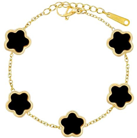 ZesNxj Armband Für Van Cleef, Kleeblatt Kette, Elegantes Schmuck Set, Kleeblatt Armband für Modebewusste Frauen, Geschenke Valentinstag Muttertagsgeschenke Geburtstags Weihnachten Geschenk