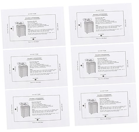 SHINEOFI 12stücke Teiliges Schmierpapier Für Aktenvernichter Tragbares Ölpapier Schmierpapierrolle Weiß