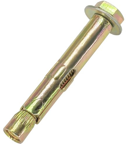 Lot de 10 boulons d'expansion hexagonaux pour fixation murale en béton et maçonnerie (M6 x 50 mm)