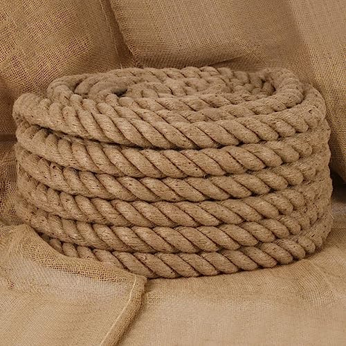 Mokuyary Corde en jute torsadée - 5 m - Longueur : 40 mm - En fibres naturelles - Chanvre - Pour tir à la corde