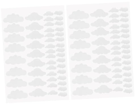 SOIMISS 96 Stück Weiße Pvc Wandaufkleber mit Wolkenmotiv Selbstklebend und Sicher für Kinderzimmer und Fenster Kreative Dekoration für Kinder
