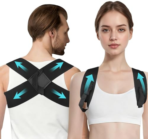 2 Stück Rücken Geradehalter, Schultergurt Haltungskorrektur, Ergonomische, Gesunde Haltung, Lindert Nacken-, Schulter- und Obere ，Rückenschmerzen, Haltungskorrektur Rücken Herren Damen
