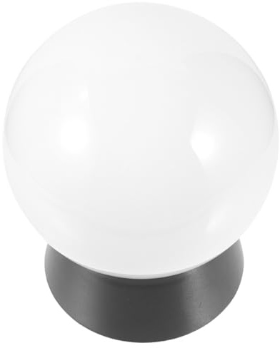 VILLCASE LED Wandleuchte E27 aus Edelstahl und Acryl, Schwarz für Außen | Kugelleuchte mit Klaren Streifen, Dekorative Wandmontage, für Flur und Haus
