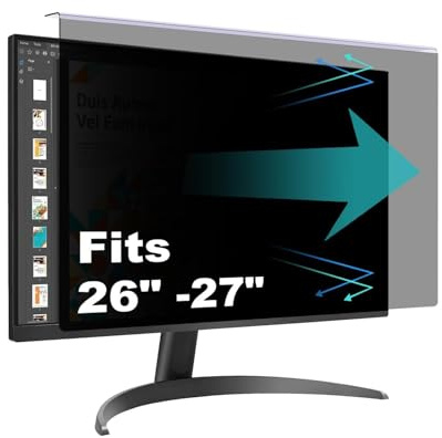 Focket 27 Zoll Computer Privacy Screen Filter Anti Blue Blue Light Protector Film für 26 27 Zoll 16: 9 mit Abnehmbarem Hanging -Design