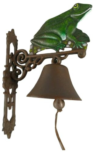vianmo Wandglocke Türglocke Türklopfer Figürchen Gusseisen Frosch H 40 cm