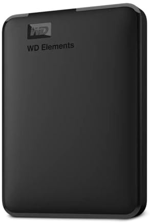 WD Elements 5TB Hard Disk Esterno Portatile 2,5” USB 3.2 Gen 1 (USB 3.0) Plug & Play, Nero – Backup Dati, Foto e Video