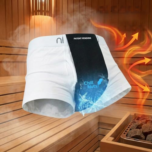 ChillNuts Ice Pack for Testicles, Sauna Heat Protection, Sperm Preservation Cooling Pack, Ergonomic Design, Non-Toxic, BPA-Free, Ice-Pack Pouch is 100% Cotton, Gym-Ready Insulated Case Included