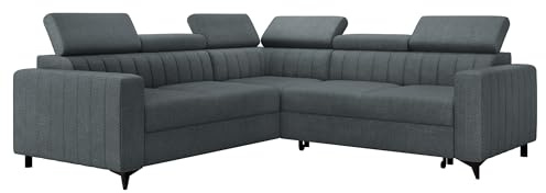 Mirjan24 Ecksofa Kiarge 2R2, symmetrisches Ecksofa, Eckcouch mit Einstellbare Kopfstützen für Wohnzimmer, Polsterecke, Sofa/Couch, Wohnlandschaft für Wohnzimmer (Flow 21)