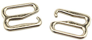 HAND Metal 9 Shape Lingerie Hooks 1 cm x 0.9 cm, Takes Straps up to 0.7 cm Width, Pack of Approx 50 (17 g) Silver Colour