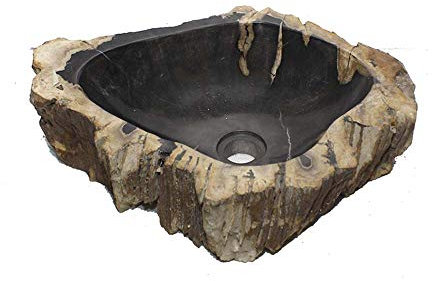 Vasque bois fossilisé à poser salle de bain 40-50cm - vasque en bois pétrifié. CHOIX SUR PHOTOS