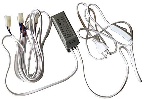 Transformator 12V 35-105W nur 11cm lang Elektronischer Halogentrafo inklusive Kabel für bis zu 5 Leuchten 3,75 Meter Länge