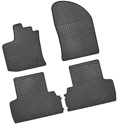 Bär-AfC DA05163 Gummimatten Auto Fußmatten Schwarz, Erhöhter Rand, Set 4-teilig, Passgenau für Dacia Lodgy Baujahr ab 2012