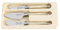 Laguiole Style de Vie Coltello da Formaggio Premium Line, 3 Pezzi, Color Perla