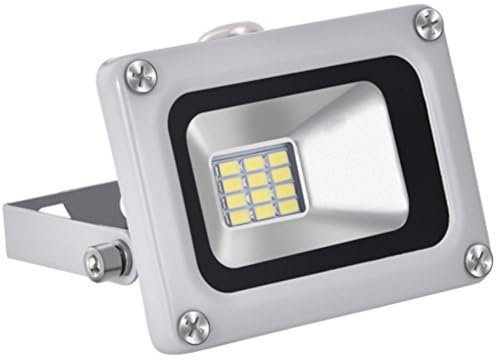 papasbox 12V 10W LED Fluter, Superhell 800LM Strahler Außen Flutlicht 6000K Tageslichtweiß, Wasserdicht IP65 Scheinwerfer für Garten, Hof, Terrasse, Quadrat, Fabrik