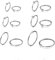 Leeq Fake Ohrringe 6 Paar, mehrere Größen, fake Piercing für Ohren, Nase, Lippen, Clips, Creolen