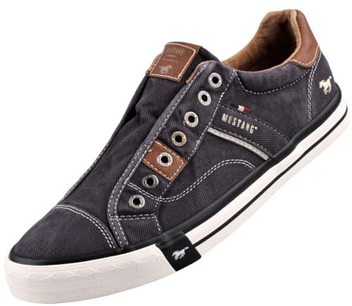 MUSTANG Herren Canvas Sneaker Schwarz EU 43