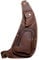 Leathario Brusttasche Herren Echtleder Crossbody Bag Sling Bag Brustbeutel Crossbag Sling Rucksack Schulterrucksack für Wandern Arbeit Radfahren Reise Braun