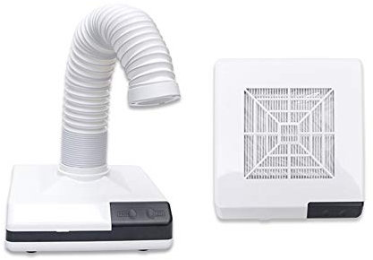 60W Nail Fan Nail Dust Collector Vacuum Cleaner Dust Extractor Manicure Machine W/ 3 LED Lights Strong Suction 3 Vents