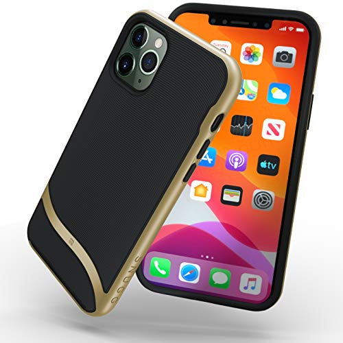 Snugg iPhone 11 Pro (2019) - dünne Schutzhülle [Pulse-Kollektion] Skin aus Silikon TPU [Luxuriöses Design] stoßdämpfendes Hardcase für iPhone 11 Pro (2019) - Gold