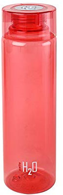 CELLO H2O Runde, unzerbrechliche Kunststoff-Wasserflasche, Premium-Edition, Deckel ist durch einen Silikonring versiegelt, auslaufsicher und bruchsicher, 1 Liter, Rosa