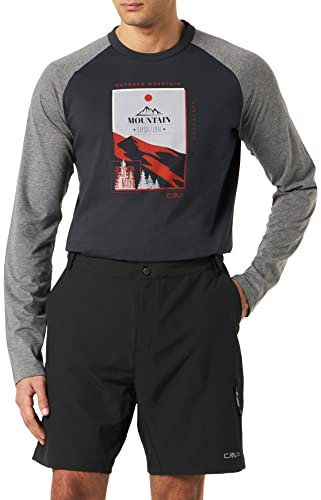 CMP - Herren-Stretch-Bermudas mit Innenfutter, Schwarz, 50