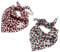 Lilopard® Girl's Collection | Leoprint Dreieckstücher für Babys und Kleinkinder | 2 Stück im Set | Pink | 100% Baumwolle | Latz, Lätzchen, Halstuch