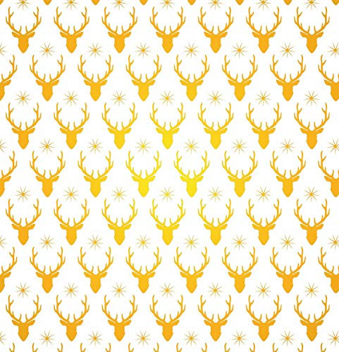 BSB Geschenkpapier Weihnachten WeihnachtspapierElche (gold), 418042