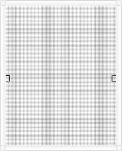 Nematek Fliegengitter Alurahmen Fenster LIGHT, ohne Bohren - Insektenschutz Gitter mit Rahmen Moskitonetz Alu - Mückengitter Fenstergitter Fliegengitter (100 x 130 cm, weiß)
