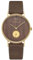 Frida Walnuss (dunkel) Elegante Uhr mit Edelstahlkorpus und Echtholz Zifferblatt - Modernes Design aus Walnuss Holz