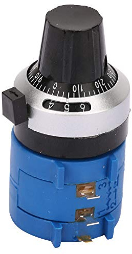 Drehpotentiometer Knob, 500 Ohm Linearer Variabler Widerstand Drehschalter 2W Drahtgewickeltes Präzisionsknopf-Potentiometer, Mit Drehregler, Für Industrielle Steuergeräte