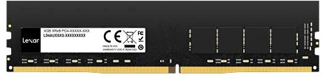 Lexar UDIMM DDR4 RAM 8 GB 3200 MHz, DRAM 288-Pin U-DIMM PC Memoria, Memoria Desktop, Memoria per Computer ad alte Prestazioni, Aggiornamento del Modulo RAM (LD4AU008G-B3200GSST)