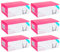 Tradineur - Pack de 6 Caja de 6 Vasos Modelo Aras - Capacidad: 200 ml - Fabricado en Vidrio Resistente - Apto para lavavajillas - Tamaño Aprox: Ø 8 x 8 cm - 36 Uds Totales