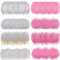 MWOOT 400 Stück Rosa Weiß Federn zum Basteln, 7-15CM Natur Bastelfedern Deko für Traumfänger Basteln, 4 Arten Federn für Hochzeit Deko Halloween Masken Faschingskostüme Zubehör DIY, Crafts Feather