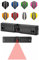 THOR-DARTS GLD Viper Dart Laser Oche Abwurflinie Dartscheibe + 10 Set Thor F3 Flights, Schwarz