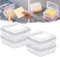 MASINIES Slice Cheese Container for Fridge Ham Sausage Slice Storage Box, Vegetable and Fruit Fresh-Keeping Box, Portable Leakproof Clear Cheese Organiser with Flip Lid
