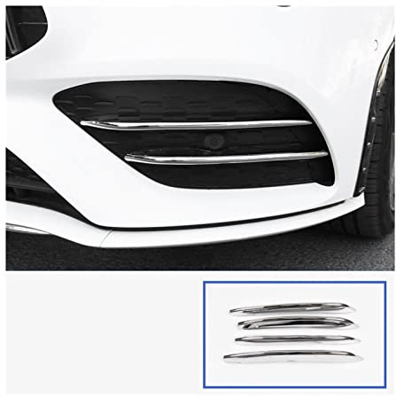 jcjklwe Auto Frontspoiler Für Mercedes CLA Klasse C118 2019-2022, ABS Material, Kohlefaser-Optik, Silber/Schwarz/Kohlefaser-Farbe, Front Position, Selbstklebend