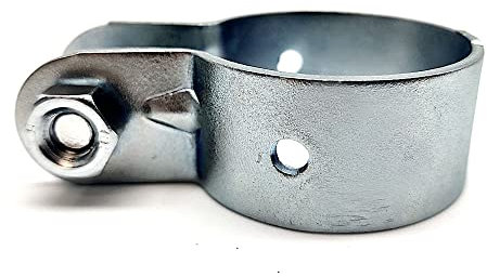 DOJA INDUSTRIAL | Abrazadera Puntal Valla | 48 mm | PACK 20 | Abrazaderas Postes para Vallas Metalicas | Acero Cincado | Bridas Metalicas | Abrazadera Metalica Ajustable | Abrazadera Valla Rigido