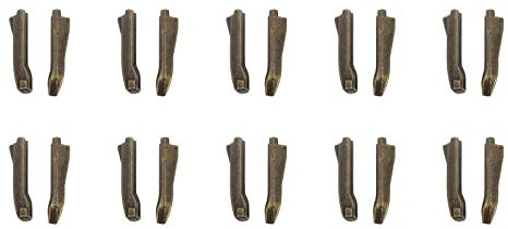 sourcing map 10 Stück Reißverschluss Reparatur Doppelt Open Reißverschluss Stopper Verriegelung Kit #5 Stecknadeln Reissverschluss Reparieren für Jacke Mantel Zweiwege Kleidung, Bronze Ton