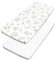 TupTam Baby Spannbettlaken Kinder Spannbetttuch für Babybett Kinderbett 2er Pack, Farbe: Baumwollblüten Weiß Grün/Punkte Sterne Grau Weiß, Größe: 90 x 200 cm