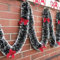 Girlande Weihnachtsgirlande 2 Meter zum Aufhängen Tannengirlande Künstliche Girlande Weihnachtsdeko Weihnachtsschmuck Weihnachtsfeier Deko für Innen-/ Außenbereich Treppen Kamine (Rot)