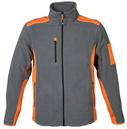 CHEMAGLIETTE! Felpa Pile Zip Intera Uomo - Felpe da Lavoro Collo Alto Antipilling 280 Grammi Poliestere, Maglia Tuta Felpata Invernale Maglie Senza Cappuccio Bicolore, Modello Bal