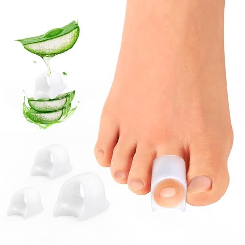 Welnove Hammertoe Corrector - Toe Straightener to Curled Toes, Broken Toe, Bunion Corrector for Women and Men - Small(White)