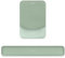 MOSISO Wrist Rest Support for Mouse Pad&Keyboard Set, Rectangular Ergonomic Mousepad Non-Slip Base Home/Office Pain Relief&Easy Typing Pad with Neoprene Cloth&Raised Curved Memory Foam, Green