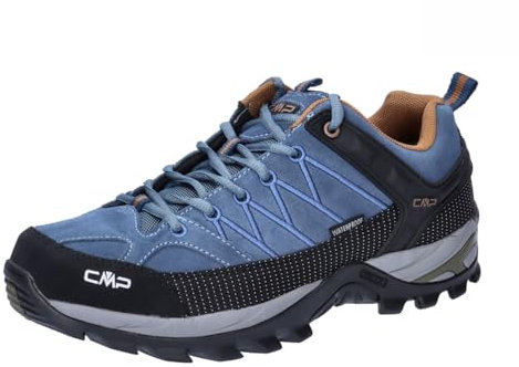 CMP Herren Rigel Low Trekking Shoes Wp Kletterschuhe niedrig, Bluestone Rubber, 44 EU
