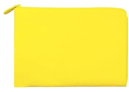 Xoopar - Housse Ordinateur Portable en Cuir Recyclé 340x240x25 mm - 14/15 Idéal pour Transporter et Protéger Son Ordinateur en Toute Sécurité et avec Style - INE Laptop Jaune