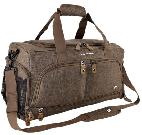 Ultimate Gym Bag 2.0: Die strapazierfähige Crowdsource designte Seesack mit 10 optimalen Fächern, einschließlich wasserabweisender Tasche, Braun, Größe M (50,8 cm), Seesack